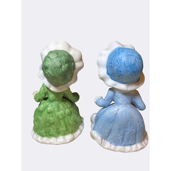 Adorable Pair Of Bisque Porcelain Girls With Bloomers - Picture 7 of 13